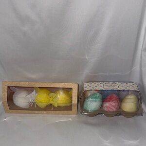 Easter Basket Kids Bundle , 3pc Chicken mystery gift set & 6pc Egg shaped Chalk